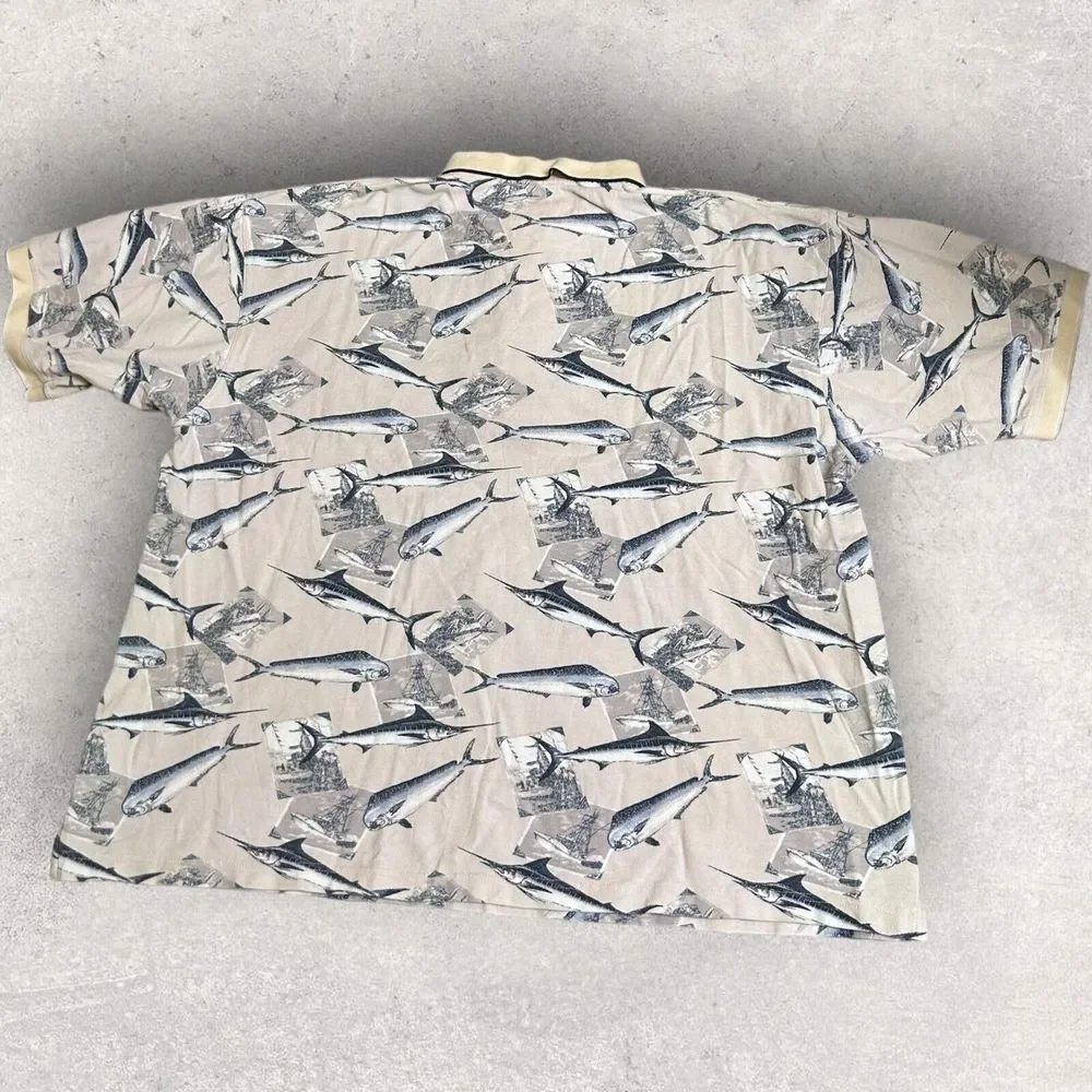 Clearwater Outfitters Shirt Mens Size 2XL XXL Swordfish Fishing‎ All Over Print